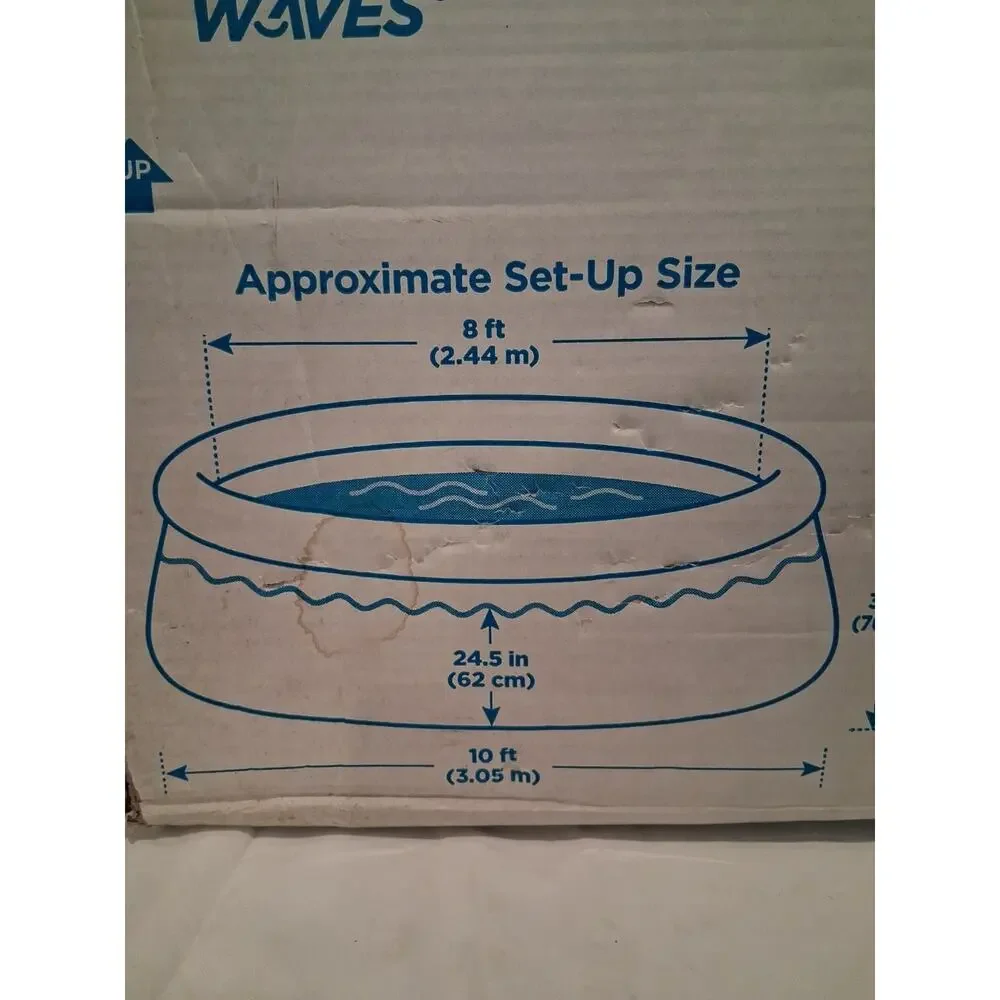 Summer Waves 10ft x 30in Quick Set Inflatable Pool Filter Pump NEW OPEN BOX